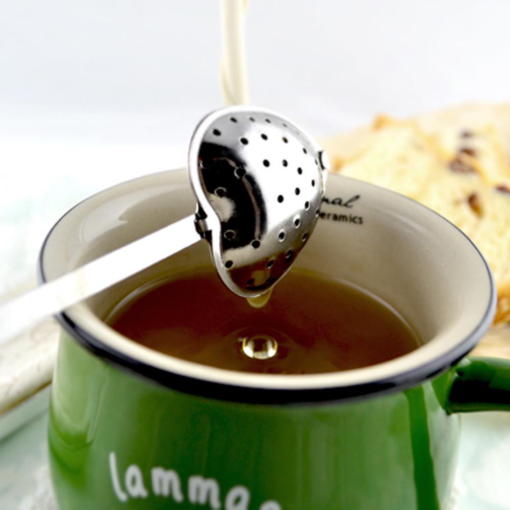 Heart Shaped Stainless Steel Tea Leaf Filter Herbal  Infuser Strainer Spoo