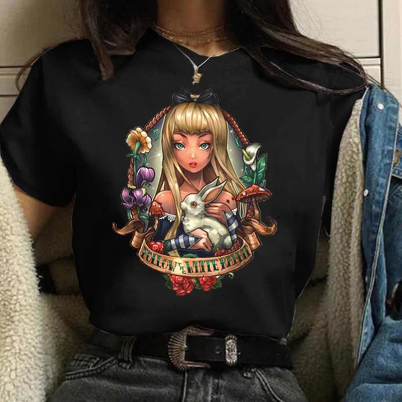 T-shirt Unisex New Punk Princess Jasmine Printed Fashion T Shirts 90s Kawaii Graphic Tops Harajuku O Neck Tee