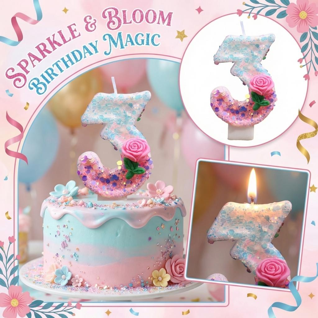 Fashion Cartoon Creative Birthday Candles Party Digital Candles