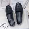 Summer New Imitation Leather Shoes, Comfortable and Non Slip Sandals, Women's Soft Leather Hollow Breathable Hole Shoes, Soft Soled Shoes