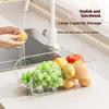 Food Storage Containers with Lid Plastic BPA-Free Kitchen Organizer, Clear Refrigerator Box for Eggs, Fruits, Vegetables