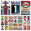 Motor Oil Gas Metal Signs Esso STP - Vintage Iron Painting Wall Plaque for Man Cave Cafe Garage Club Bar