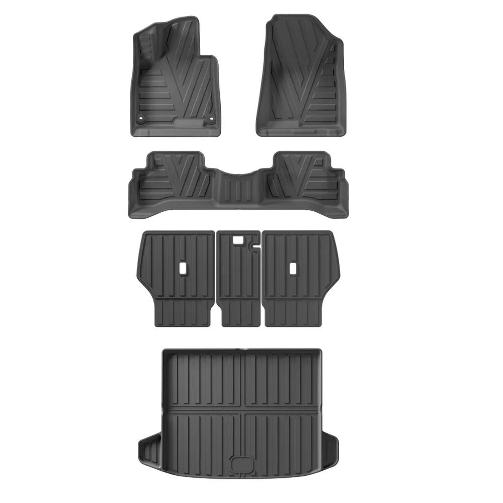 LUCKEASY for Kia Sportage (Only Hybrid) 2023-2024 Car Floor Mats TPE Trunk Mat Cargo Liner / Backrest Protection Pad Accessories