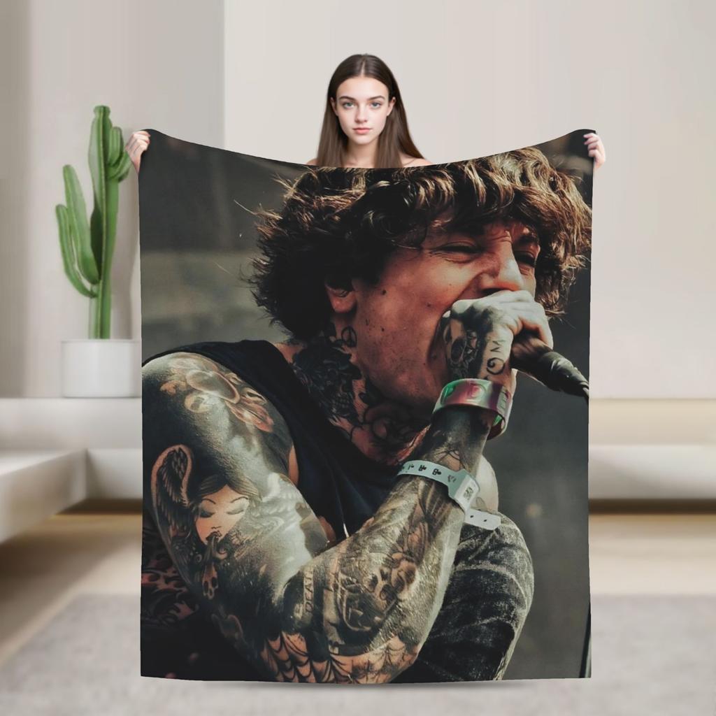 Bring Me The Horizons Blanket MBTH Super Warm Graphic Plush Bedding Throws For Girls Boys Couch Chair Sofa Flannel Bedspread