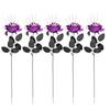 5Pcs Skeleton Hand Simulation Flower Artificial Roses Halloween Horror Decoration Black Fake Flowers Gothic Artificial Flowers