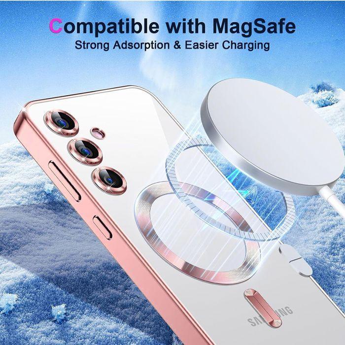 Coque de Protection - BOOLING - Samsung Galaxy A17 5G/4G - Anneau Magnétique - Rose - 2 Verres Trempés