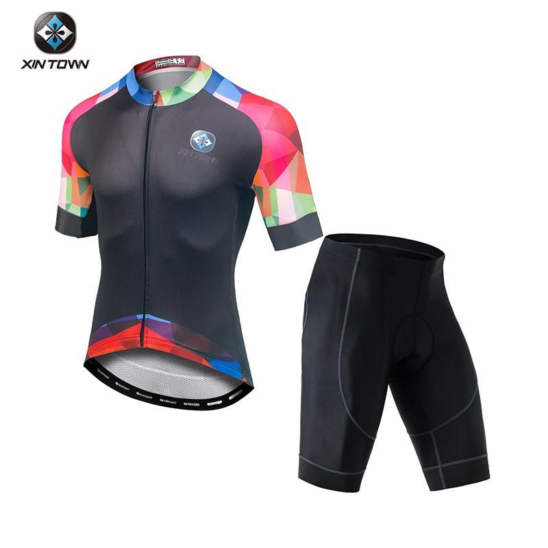 1 Mens Cycling Jersey Shorts Set Breathable Quick-Dry Performance Wear Road Bike Outdoor Sport