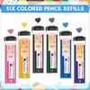 18 Pcs 0.7mm Color Mechanical Pencil Set Back to School Supplies Kit Include Color Mechanical Pencil Refills Erasers Sticky Notes Stationary Supplies