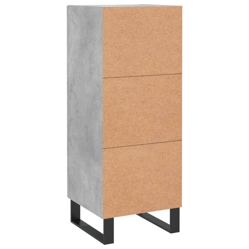 Sideboard Concrete Grey 34.5 x 34 x 90 cm Engineered Wood