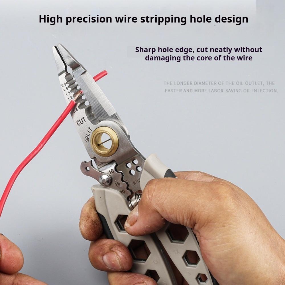 Multi-Function Wire Stripper 7-Inch Electrician's Tool Wire Cutter, Puller, Crimper, Twister