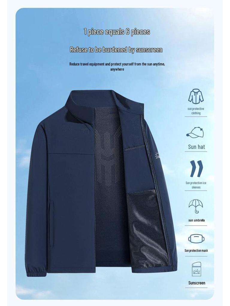 2026 Outdoor UV Protection Lightweight Stand Collar Skin Jacket for Men and Women