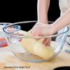 Large Transparent Borosilicate Glass Mixing Bowl: Non-Stick, High Temperature Resistant, Perfect for Salads, Baking, and Egg Beating