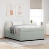 Bed Frame with Mattress Light Grey 160 X 200 Cm Fabric