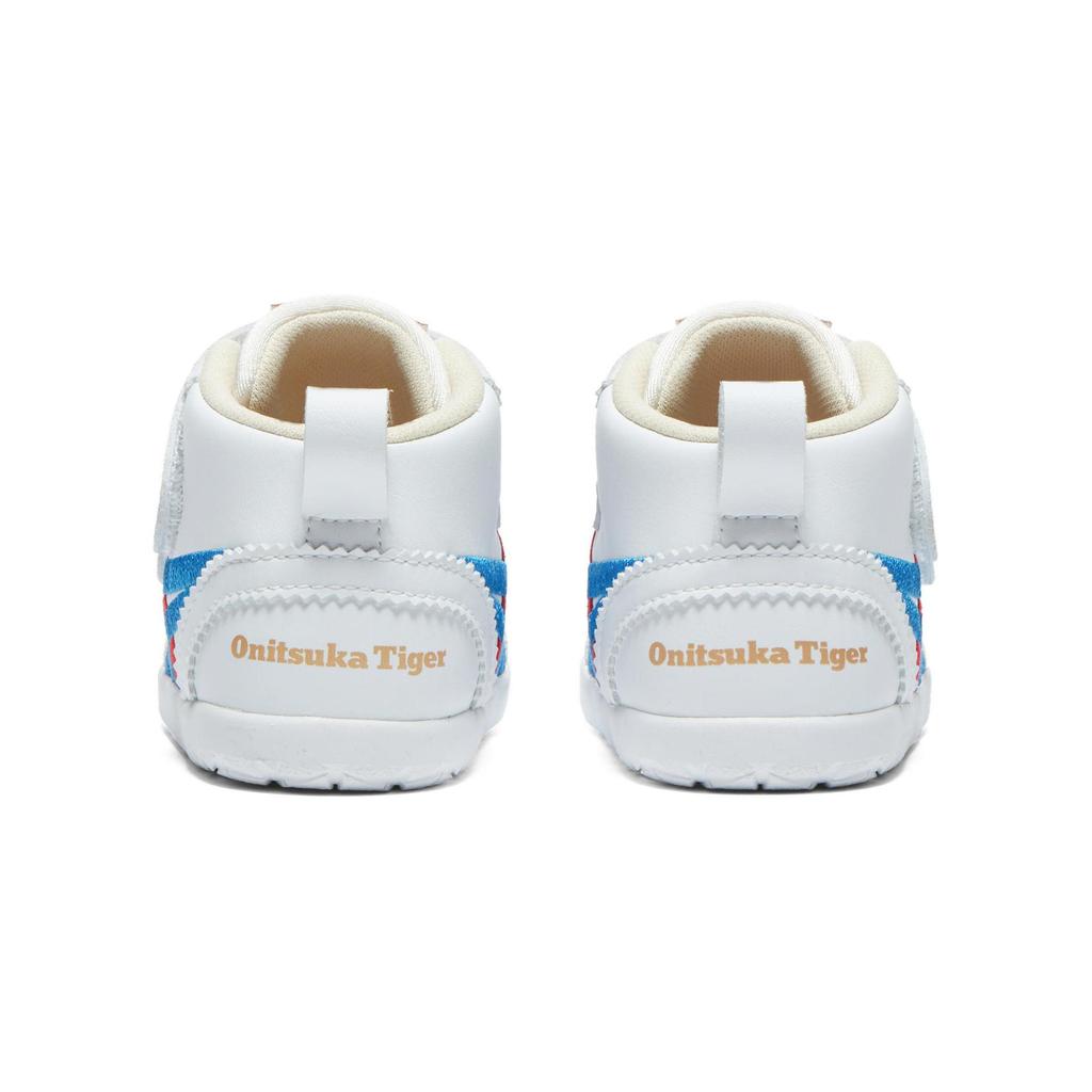 Onitsuka Tiger Mexico 66 First Kids Non-Slip Mid-Top Walking Shoes Baby sneaker White Blue Red 1184A219-100