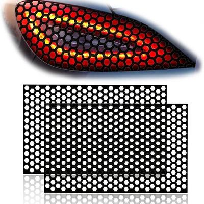 Car Taillights Sticker Decorative Smoke Film Honeycomb Car Rear Tail Light Stickers Rear Lamp Cover Tail Light DIY Trim Sticker