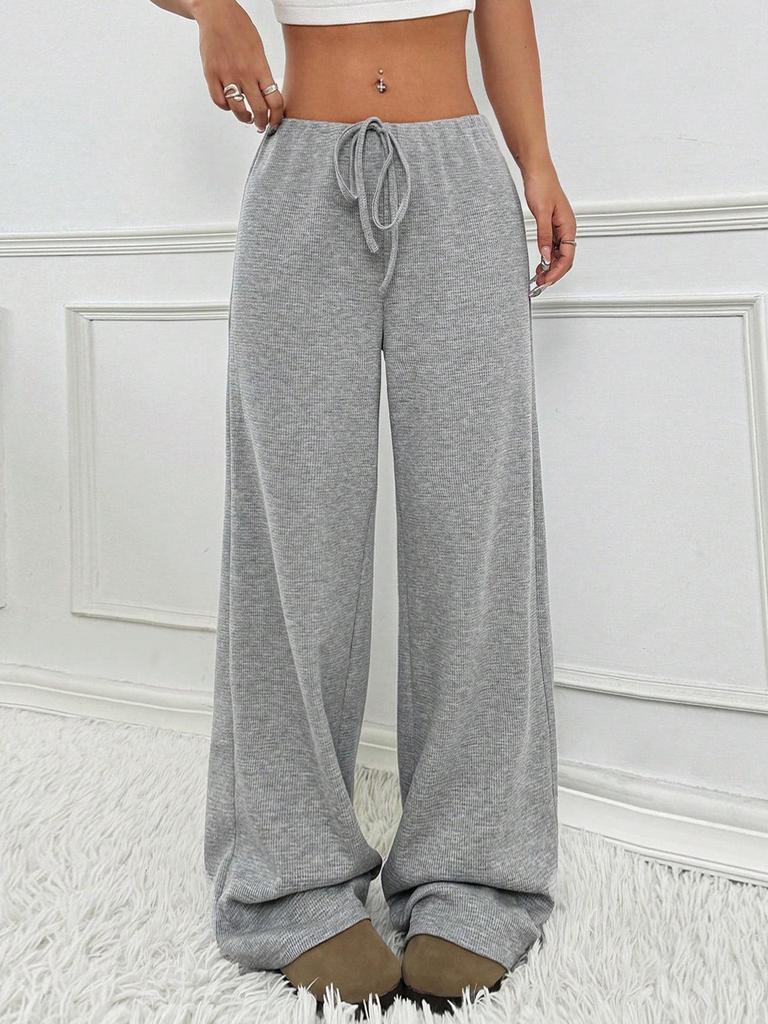 2026 Autumn/Winter Women's Casual Striped Cotton Drawstring Pants