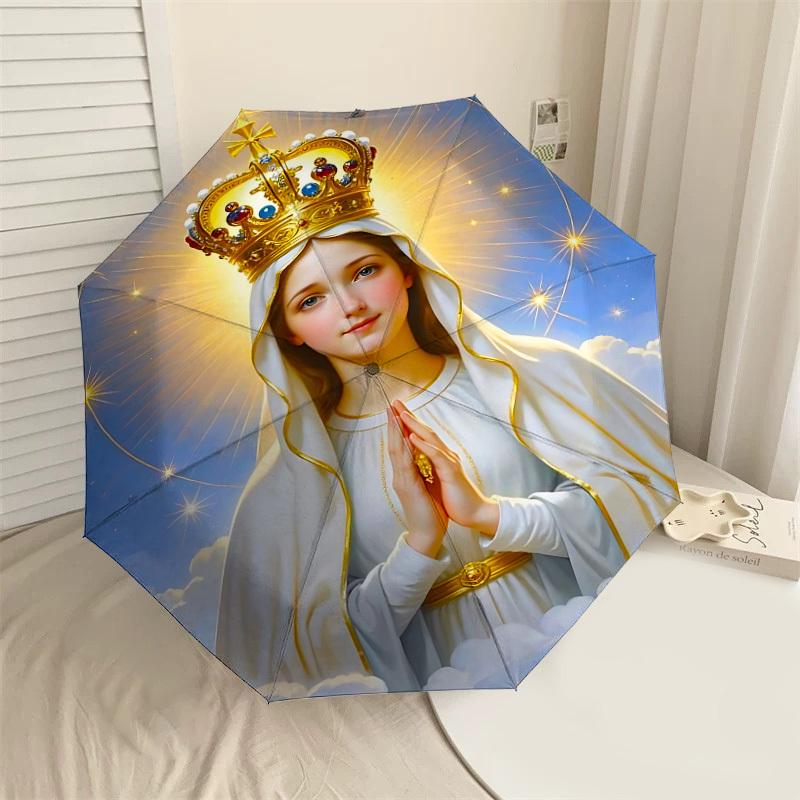 

1PC Crown CloudsAutomatic Open/Close Umbrella with Windproof, 8-Rib Sturdy Canopy, Durable Ribs, Fashionable Design1250A