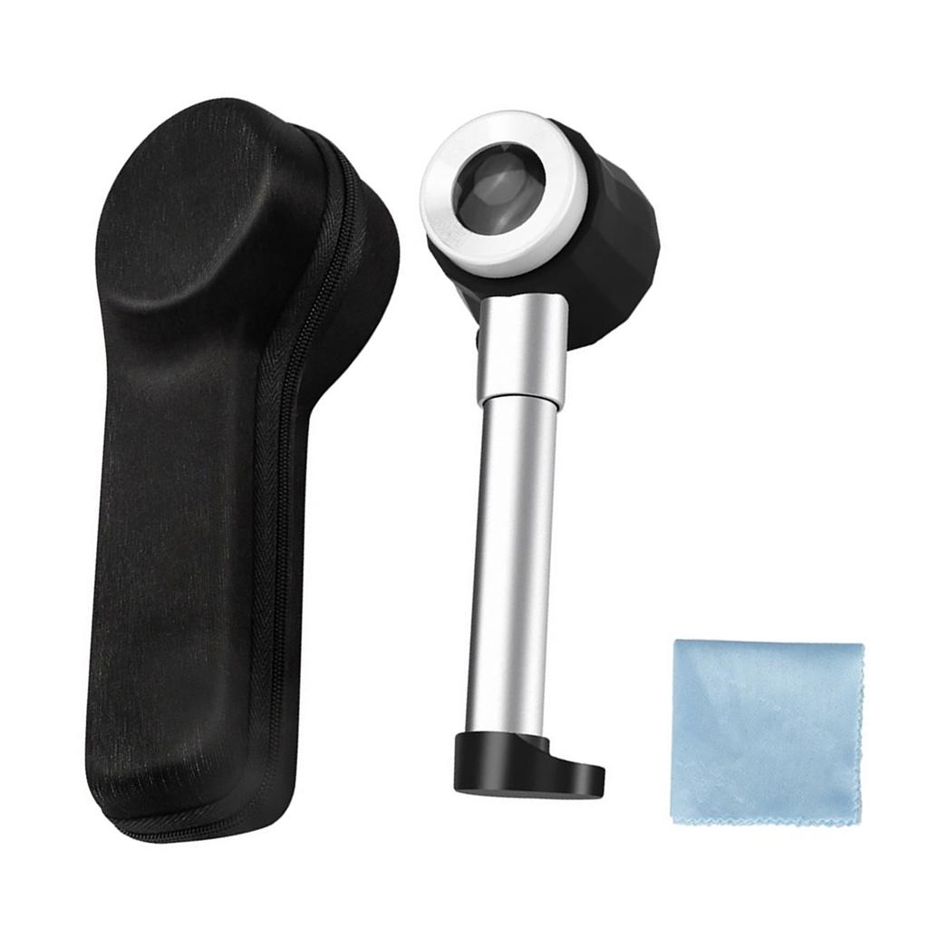 30X Watch Spoon Shape Handheld Magnifier Illuminated Magnifying Glass With LED Lights Magnification For Watchmaker