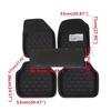 5-Piece Full Set Anti PU Leather Car Floor Mats Slip Vehicle Foot Rugs All-Weather Protection Fits Duster Tool Universal