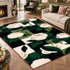 Modern Abstract Camellia Geometric Floral Area Rug Soft Plush Durable Living Room Carpet Easy Clean Floor Mat Decoration Home