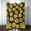 Creative Sunflower Theme digital-printed polyester Bedroom velvet flannel cover blanket Fleece soft sofa cover blankets for beds