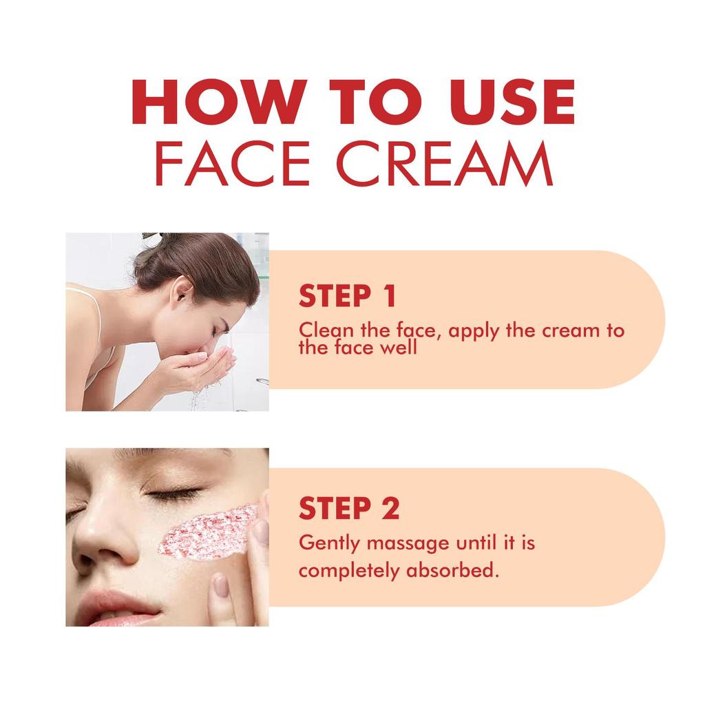 EELHOE Dragon Blood Moisturizing Cream Lightens Fine Lines and Delicate Pores, Moisturizes, Moisturizes, Brightens Skin Tone and Tightens Skin