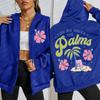 Find Me Under The Palms Beach Coconut Trees Design Zipper Hoody Women Y2K Loose Hoodie Fleece Pocket Clothes Hoodies
