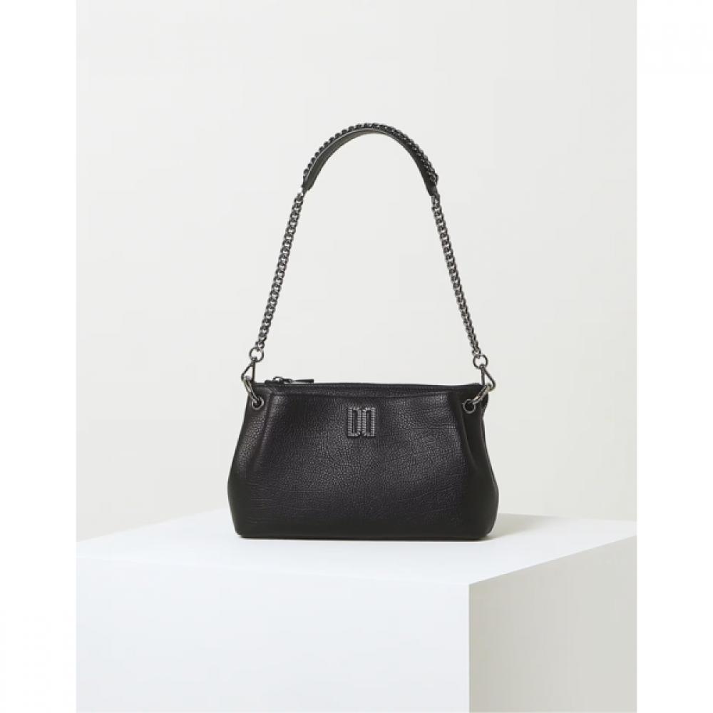 Daks Black Antique Leather Small Shoulder Bag Dd Decoration Dcba2f345[hilton]