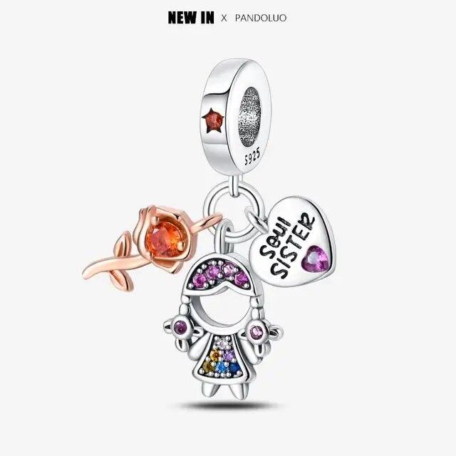 Novità Elementi Musicali Set da Tre Pezzi Perline Charm Si Adatta Nuovo Bracciale Argento 925 Donne Ciondolo Perla Gioielli Regalo