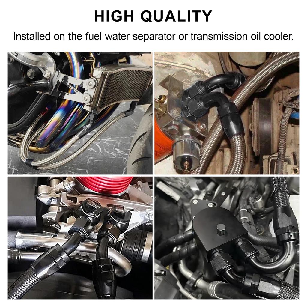 AN4 AN6 AN8 AN10 Forged Type Swivel Hose End Fitting Adapter 2 PCS Car Oil Cooler Kit 45 Degree 90 Degree For Oil Fuel CPE Line