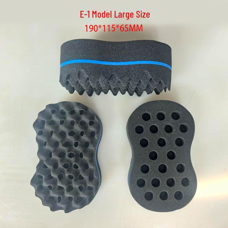 Black Hair Curling Sponge & Styling Comb Set