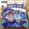 Owl Bedspread Cover Collection Adorable Owl for Kids Boys Girls Adorable Animal Bed Ensemble Bedclothes Full Size Queen Size King Size Size Polyester