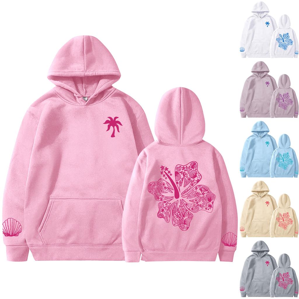 Women's Fashion Women's Lightweight Long Sleeve Pullover With Pockets Graphic Hoodie