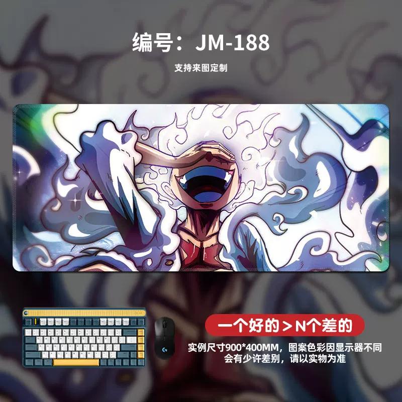 High Definition Pattern ONE PIECE Mouse Pad Oversized Animation Luffy Boys Gaming Table Mat Computer Pad Office Waterproof Non-slip Leather Mouse Pad