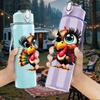 1PC Turkey Bird Fiesta Carnival Print 750ml Color Plastic Sports Water Bottle Leakproof Flip Straw Lid Suitable for Sports Office Home Use