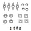 Carbide Cutting Blades Silver Black Wood Lathe Inserts Hollowing Out Long-term Use Sturdy And Reliable Trimming Curved Surfaces