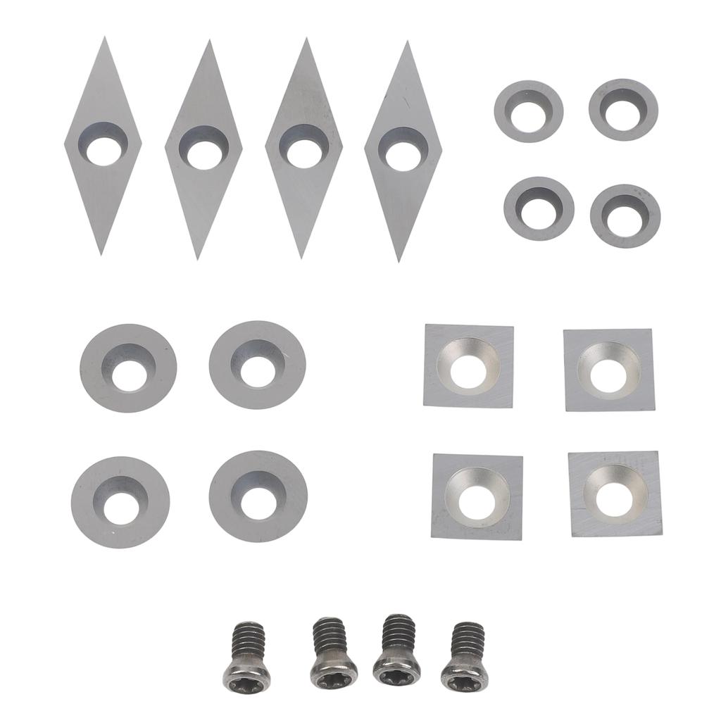 Carbide Cutting Blades Silver Black Wood Lathe Inserts Hollowing Out Long-term Use Sturdy And Reliable Trimming Curved Surfaces