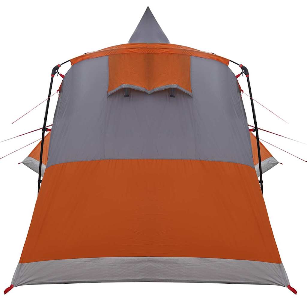 Teepee Tent for 8 Persons Gray and Orange 720 x 465 x 295 cm