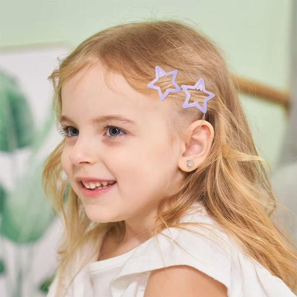 20PCS Dopamine Star Barrettes Headwear Metal Snap Clip Star BB Hair Clips  Kids Hair Accessories