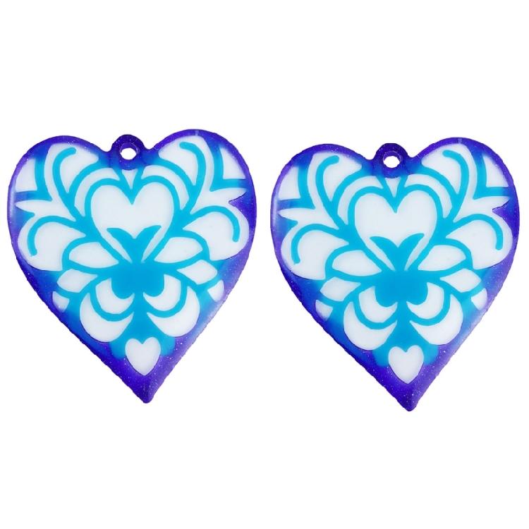 Silicone Mold for Earrings Pendant Elegant Heart Shape Mold for Artistic Crafts