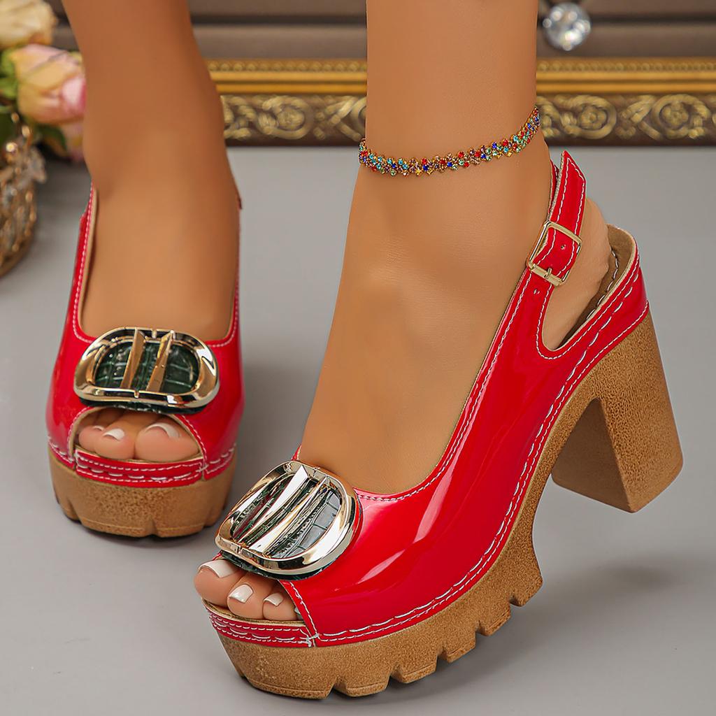 Damensandalen klobige hohe Absätze offene Zehenpartie Blockabsatz Kleid Brautparty Hochzeit Mad Love Sandalen Damen Größe 5 Schuhe für Damen Sandalen