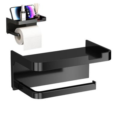 Toilet Paper Holder with Storage Shelf Strong Load-bearing