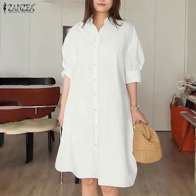 Γυναικείο πουκάμισο με μονόχρωμο μονόχρωμο μονόχρωμο γιακά πουκάμισο