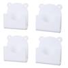 4PCS Adhesive Shower Rod Holder Acrylic Cartoon Style Wall Mount Shower Curtain Rod Bracket for Bathroom Room Divider
