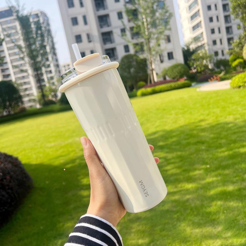 Simple 500ml Hot Cold Water Bottle Leak-proof Double Layers Student Bottle 304 Stainless Steel Insulated Cup For School Office