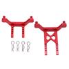 Suportes de Carroceria Dianteiros Traseiros de Metal RC Postes de Carroceria para Traxxas LaTrax Teton 1 18 Peças de Upgrade de Carro RCVermelho