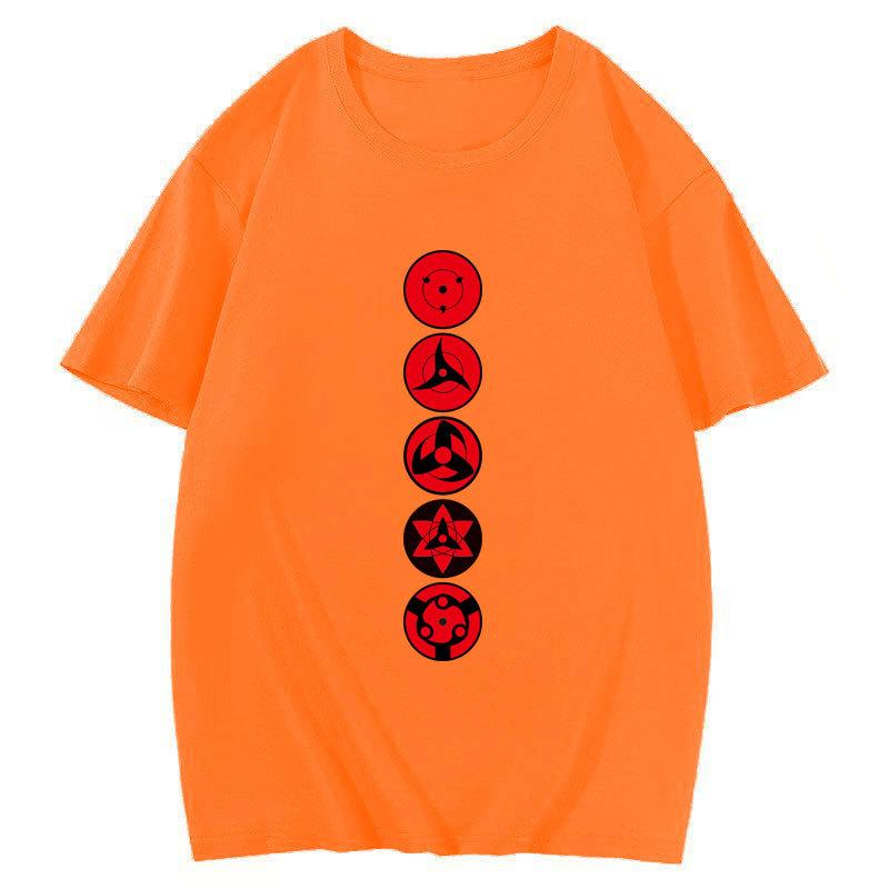 Japanese Anime Naruto Uchiha Itachi Print T Shirt Cotton Short Sleeve Unisex Couple Streetwear Tops