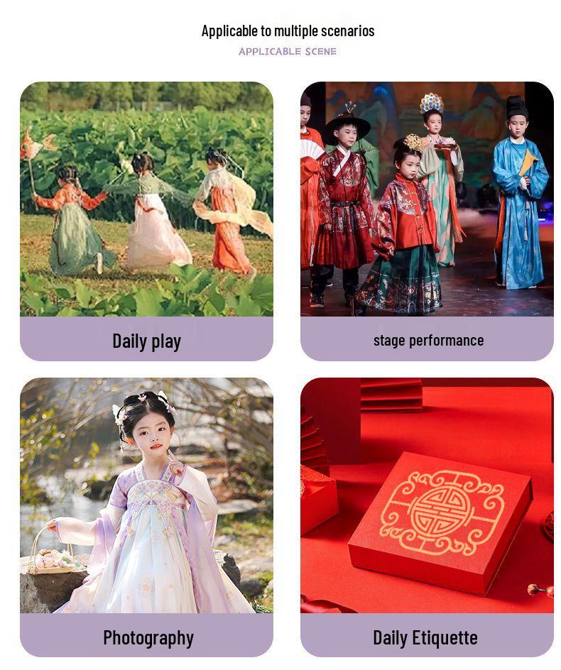 2026 Hanfu Girls Fairy Dress: Autumn Tang Suit Skirt, Ancient Style Children's Costume for Spring & Summer