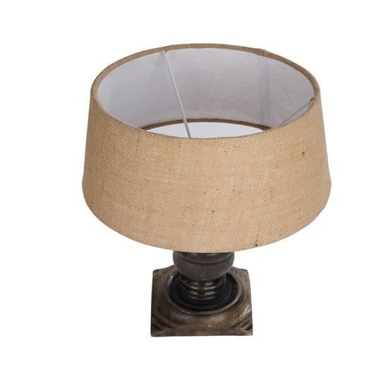 Set of 2 Wooden Table Lamps 50 Cm for Living Room Bedside with Fabric Shade Night Lamp for Bedroom, Study Home Decor E27 Bulb Holder