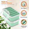 2Pcs Silicone Freezer Mold with Lid Reusable Stackable Soup Freezer Fresh-keeping Trays Container For Storing Food Meal Sauce